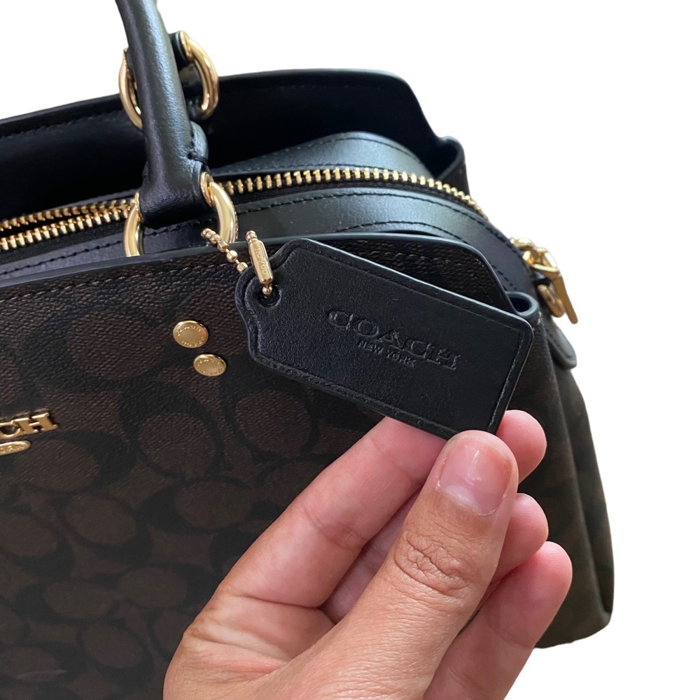 Coach Signature Lillie Carryall and Wallet Set Brown and Black NWT - Picture 5 of 10